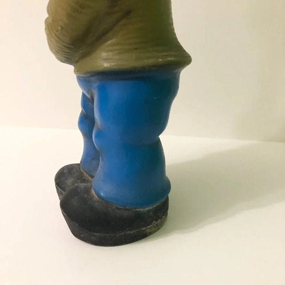 Vintage Zeho Garden Gnome Elf with Lamp  Post Germany 13 Inch Tall Plastic - Picture 16 of 16